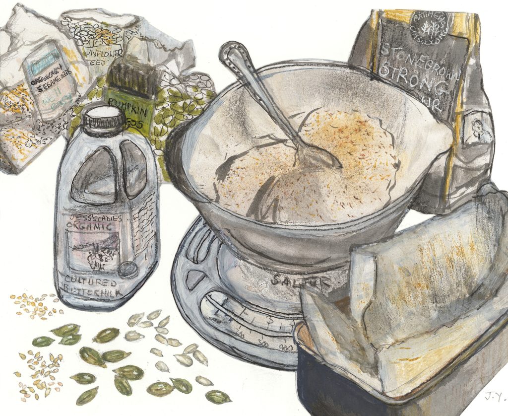 bread making illustration